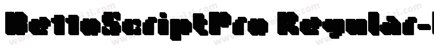 Be11oScriptPro Regular字体转换